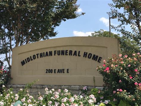 Midlothian funeral home - Janice Lee McClendon Prather, 92, of Midlothian, Texas passed away peacefully in her sleep on February 23, 2024. Jan was born September 13, 1931 in Oklahoma City, Oklahoma, the chosen daughter of... Midlothian Funeral Home · 18h · ... Midlothian Funeral Home